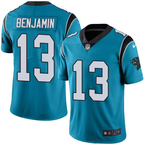 Nike Panthers #13 Kelvin Benjamin Blue Men's Stitched NFL Limited Rush Jersey - Click Image to Close